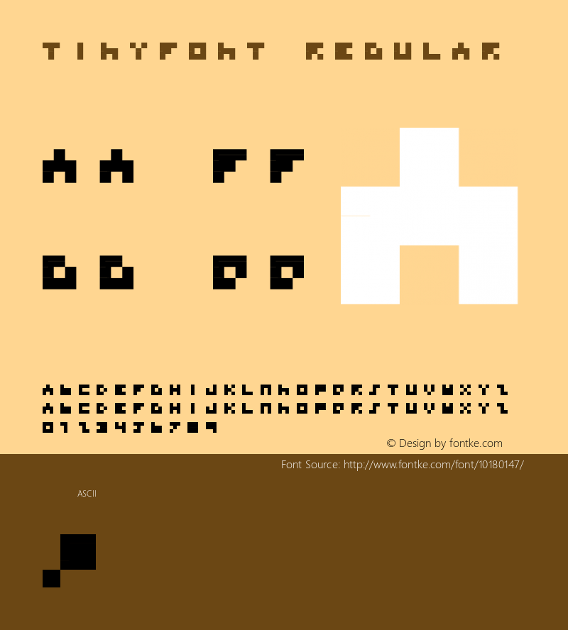 TINYFONT Regular 1.0 Font Sample