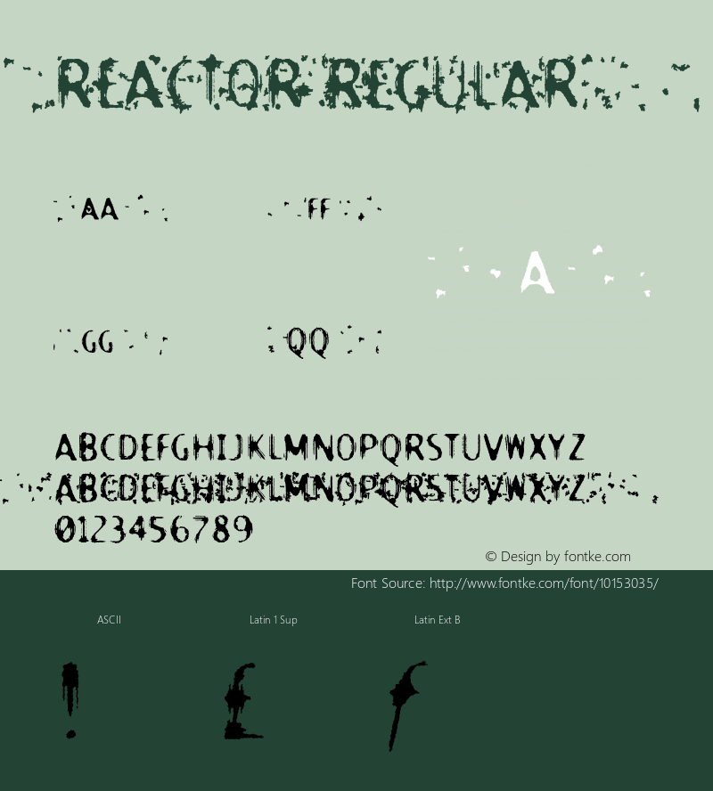 Reactor Regular Version 001.000 Font Sample