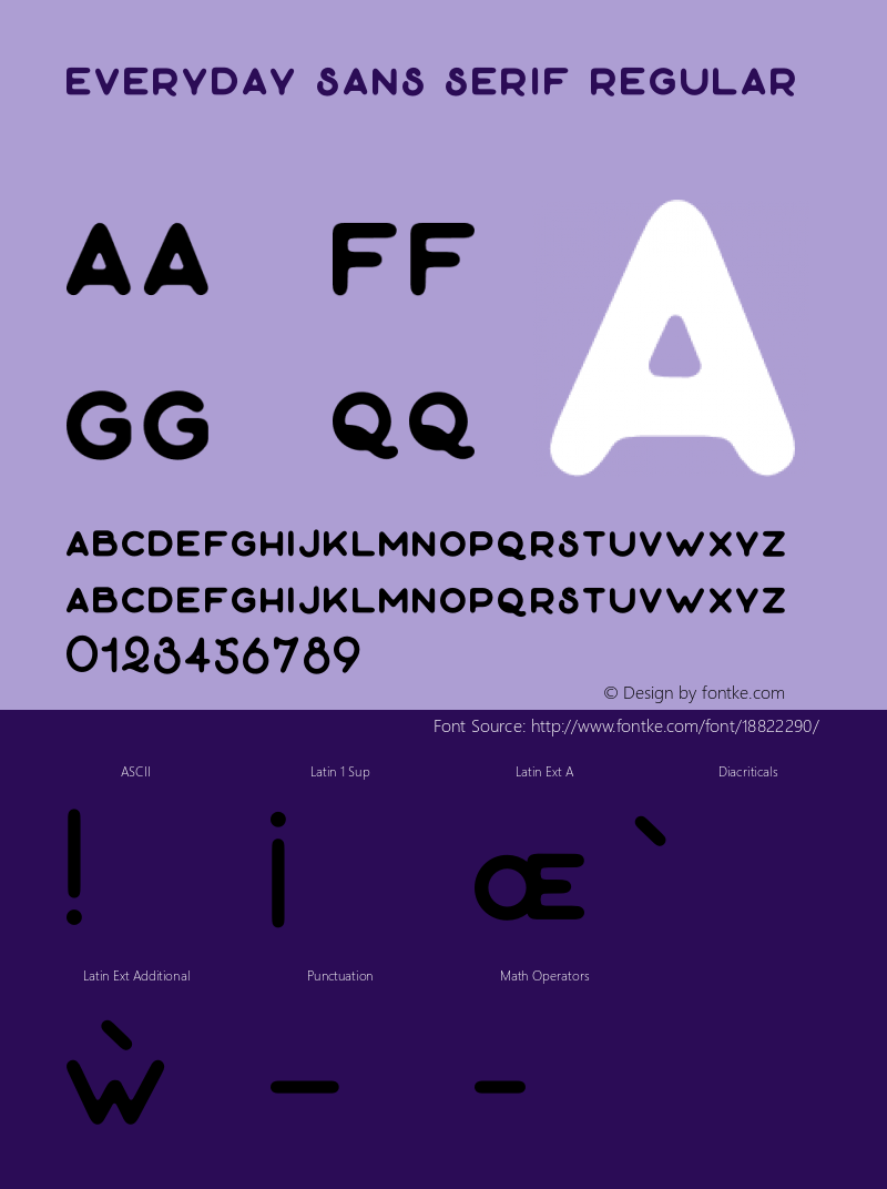 Everyday Sans Serif Regular Version 1.000;PS 001.000;hotconv 1.0.88;makeotf.lib2.5.64775 Font Sample