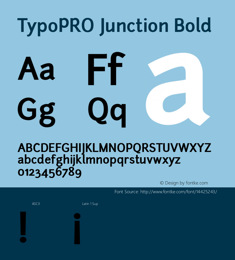 TypoPRO Junction Bold Version 001.001 Font Sample