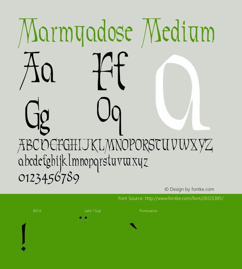 Marmyadose 001.000 Font Sample