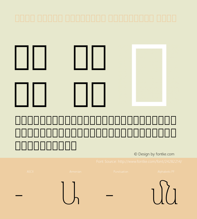 Noto Serif Armenian Condensed Thin Version 2.040;GOOG;noto-source:20170915:90ef993387c0 Font Sample