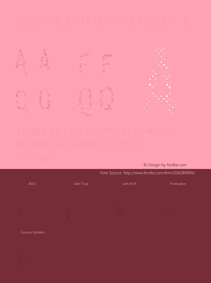 Brewing Crafters Texture FX Version 1.00;January 13, 2021;FontCreator 13.0.0.2681 64-bit图片样张