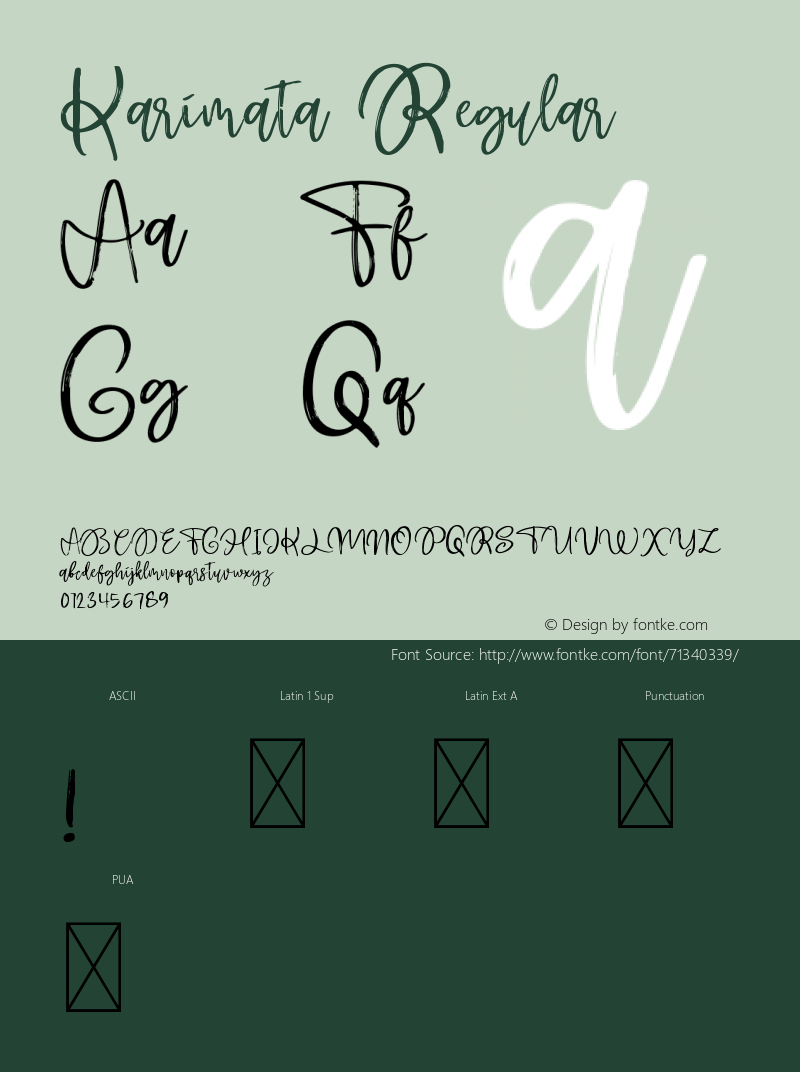 Karimata Version 1.004;Fontself Maker 3.5.1 Font Sample