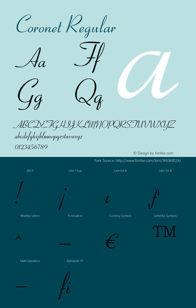 Coronet-Regular 001.002图片样张