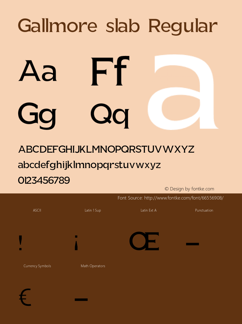 Gallmore slab Version 1.00;June 2, 2020;FontCreator 12.0.0.2545 64-bit Font Sample