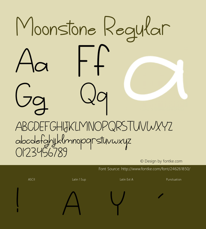 Moonstone Version 1.002;Fontself Maker 3.5.4图片样张