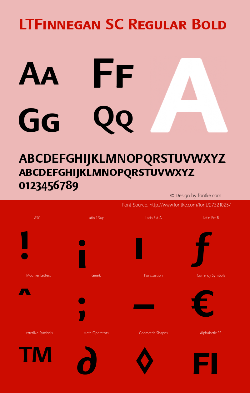 LinotypeFinneganSC Bold Version 1.04 Font Sample