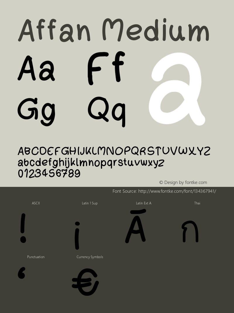 Affan Version 001.000 Font Sample