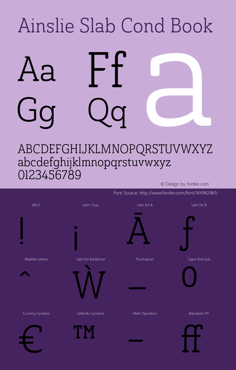 AinslieSlab-ConBoo Version 1.000 Font Sample