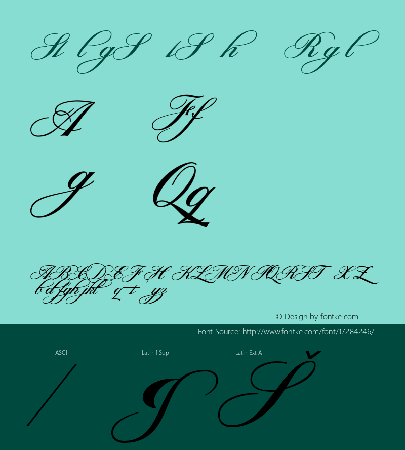 SterlingScriptSwashesW90 Regular Version 1.00 Font Sample