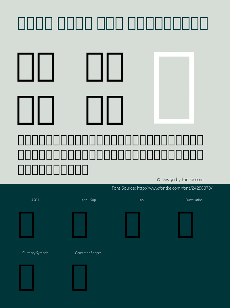 Noto Sans Lao Condensed Version 2.000;GOOG;noto-source:20170915:90ef993387c0 Font Sample