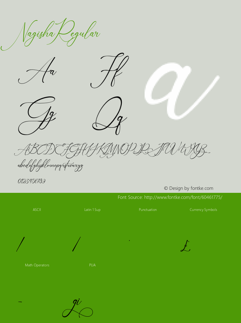 Nagisha Version 1.00;March 11, 2020;FontCreator 12.0.0.2546 64-bit Font Sample