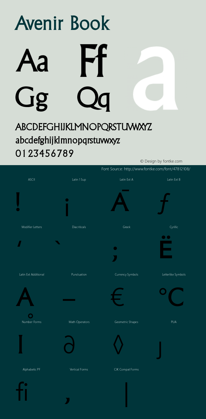 Avenir Heavy Oblique 8.0d5e3 Font Sample