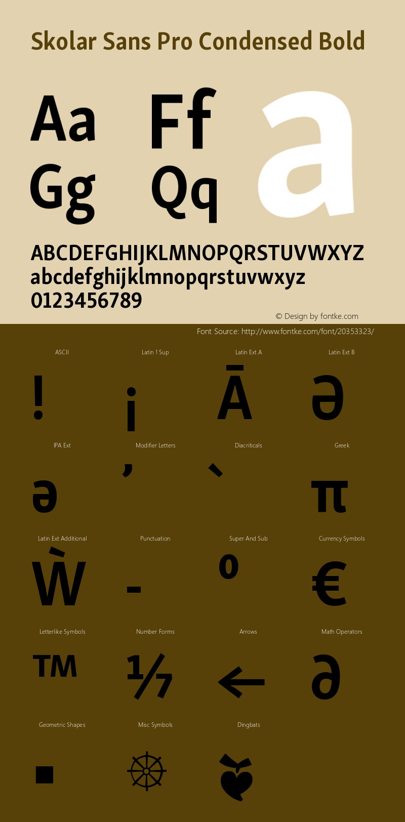 SkolarSansPro-CondensedBold Version 1.000;PS 001.001;hotconv 1.0.56 Font Sample