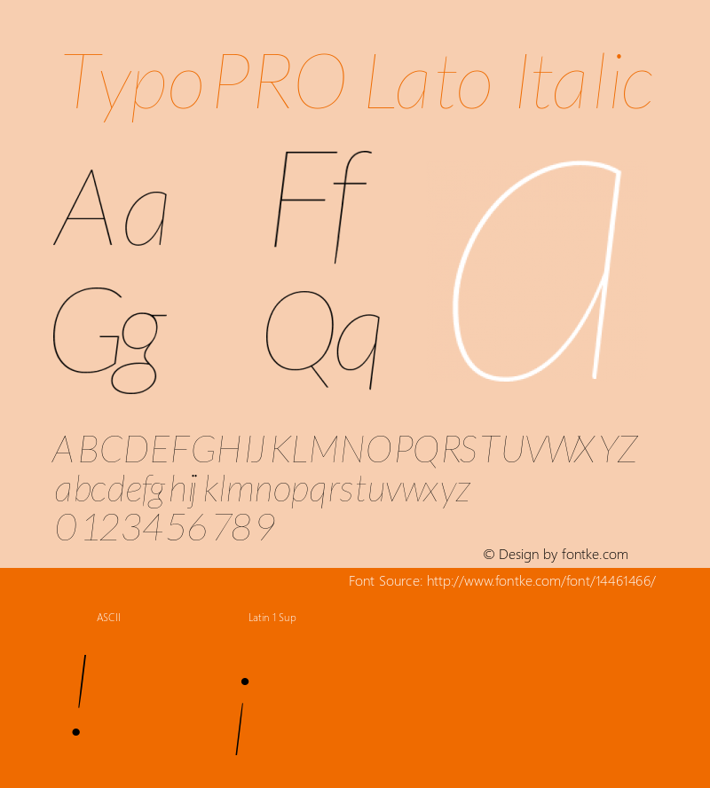 TypoPRO Lato Italic Version 1.105; Western+Polish opensource Font Sample