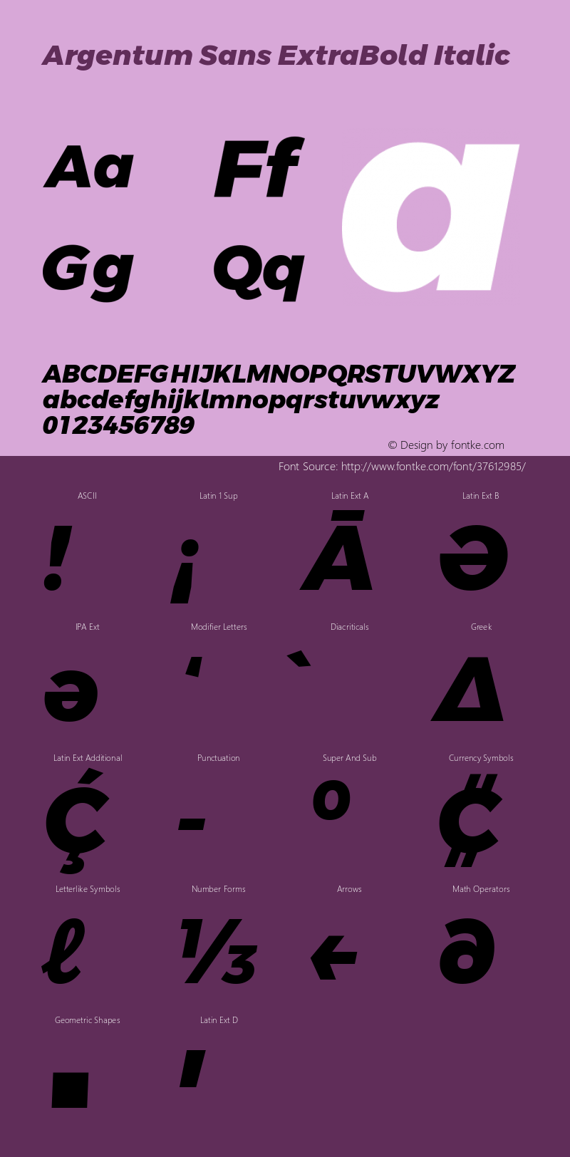 Argentum Sans ExtraBold Italic Version 2.00;August 24, 2019;FontCreator 11.5.0.2425 64-bit Font Sample