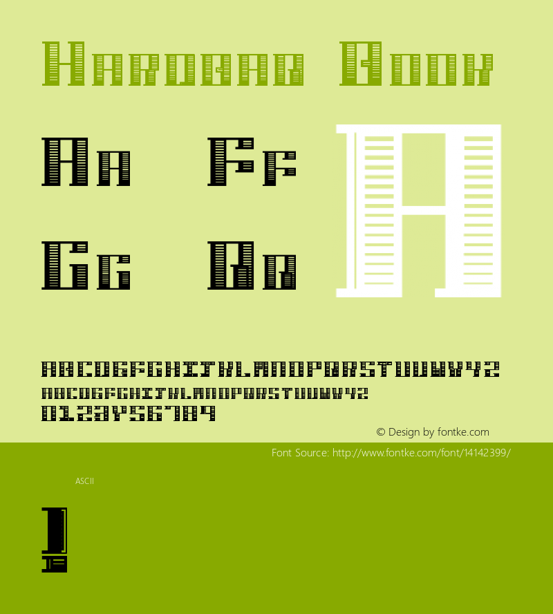 Hardbaq Book Version 1.0 Font Sample