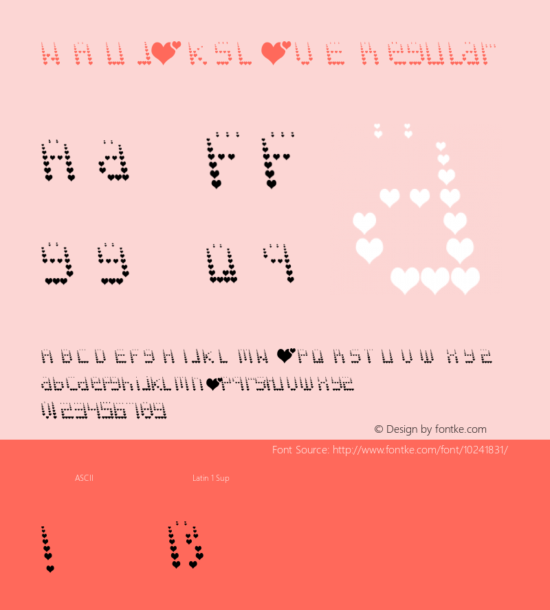 NAUJOKSLOVE Regular Version 1.00 April 6, 2009. Font Sample