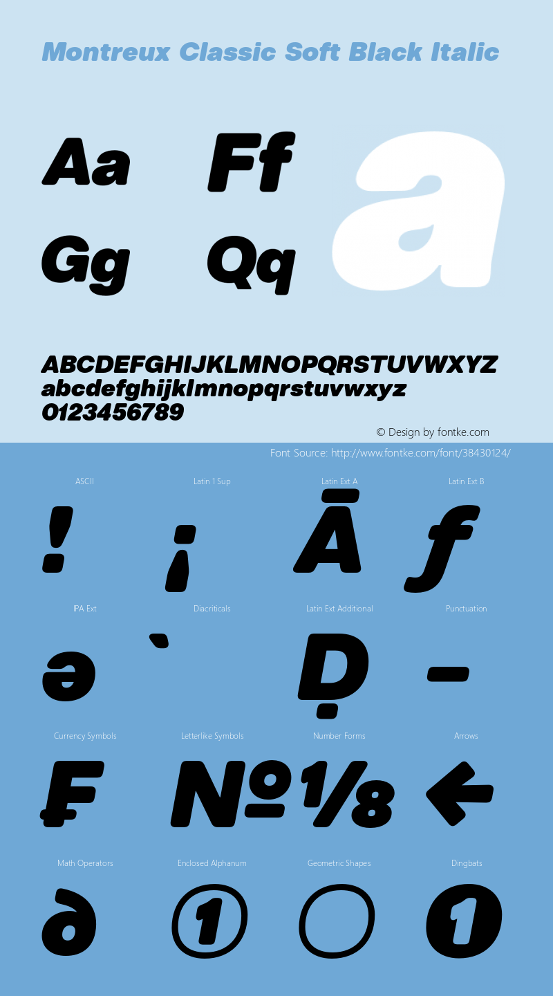 Montreux Classic Soft Black Italic Version 1.000;hotconv 1.0.109;makeotfexe 2.5.65596 Font Sample