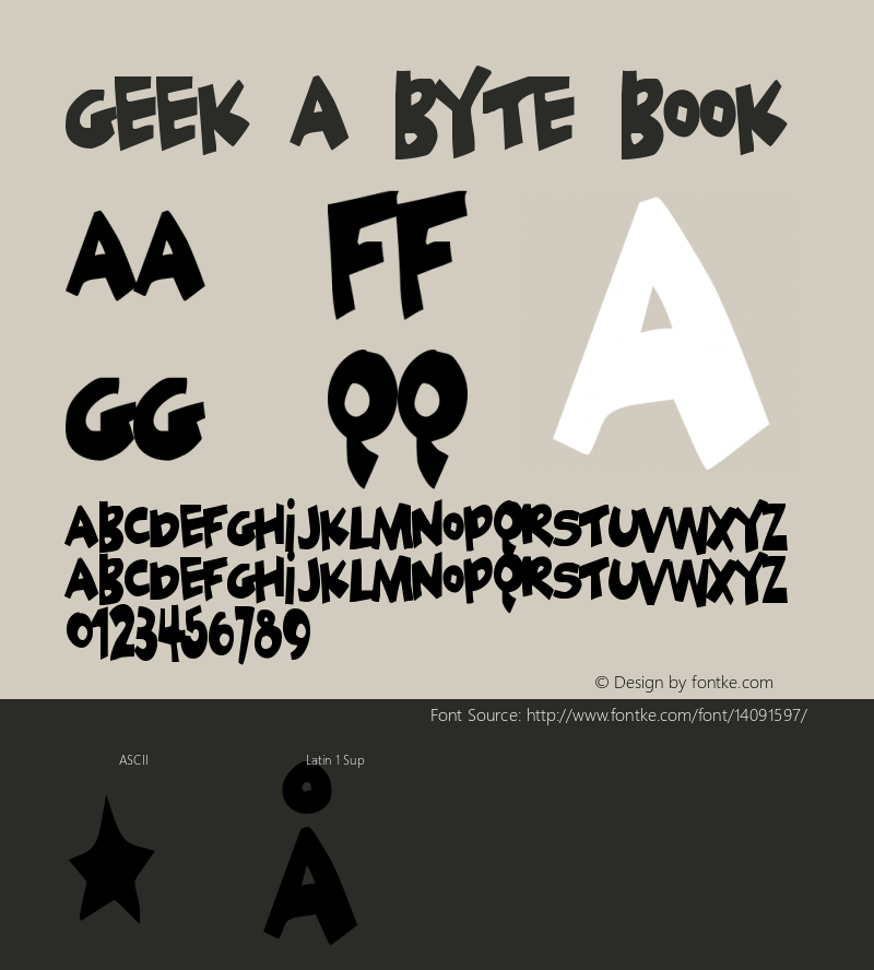 Geek a byte Book Version 2 Font Sample