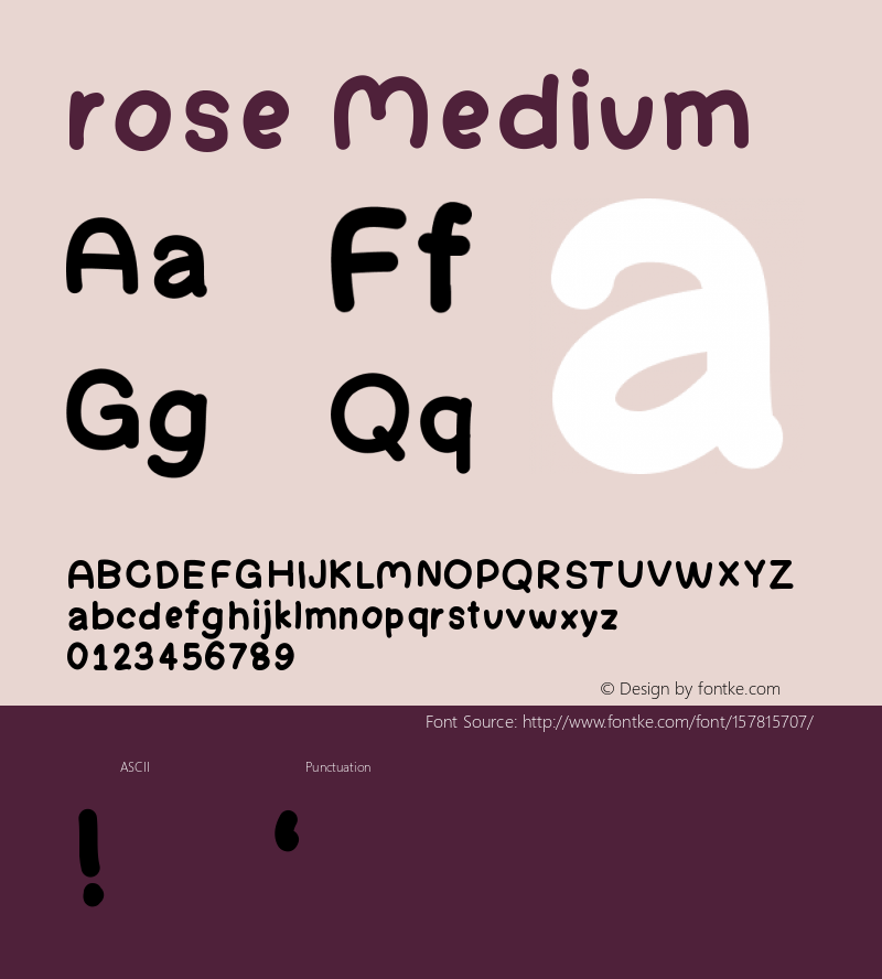 rose Version 001.000 Font Sample