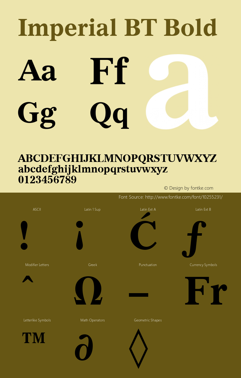 Imperial BT Bold mfgpctt-v1.53 Friday, January 29, 1993 2:18:50 pm (EST) Font Sample