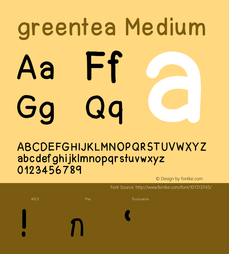 greentea Version 001.000 Font Sample