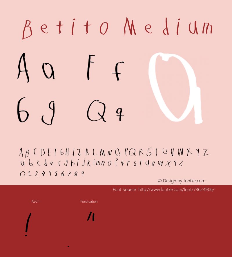 Betito Version 001.000 Font Sample