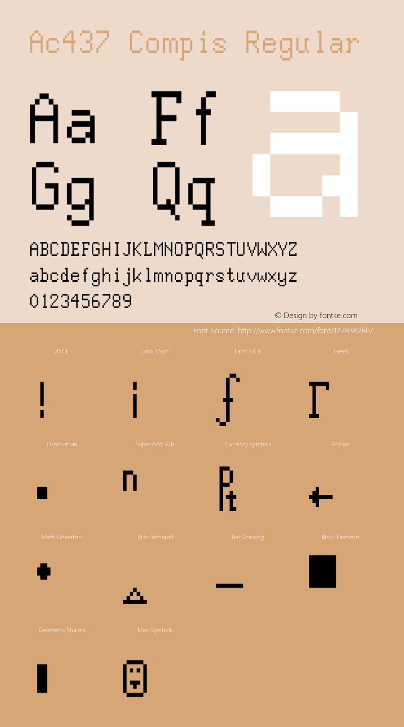 Ac437 Compis v2.2-2020-11 Font Sample