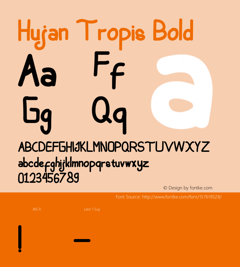 Hujan Tropis Bold Version 1.00;September 2, 2020;FontCreator 12.0.0.2525 64-bit Font Sample