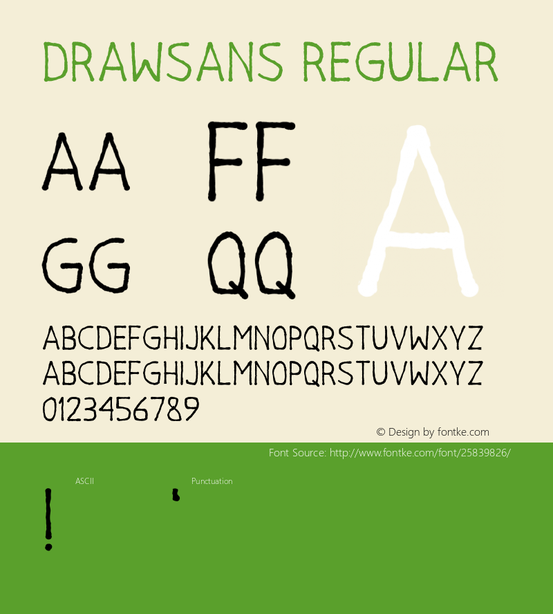 Drawsans Version 01.00 Font Sample