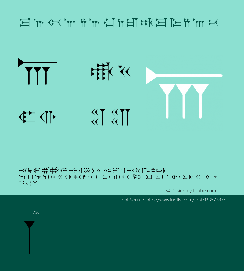 Archaic Old-Persian Version 001.001 Font Sample