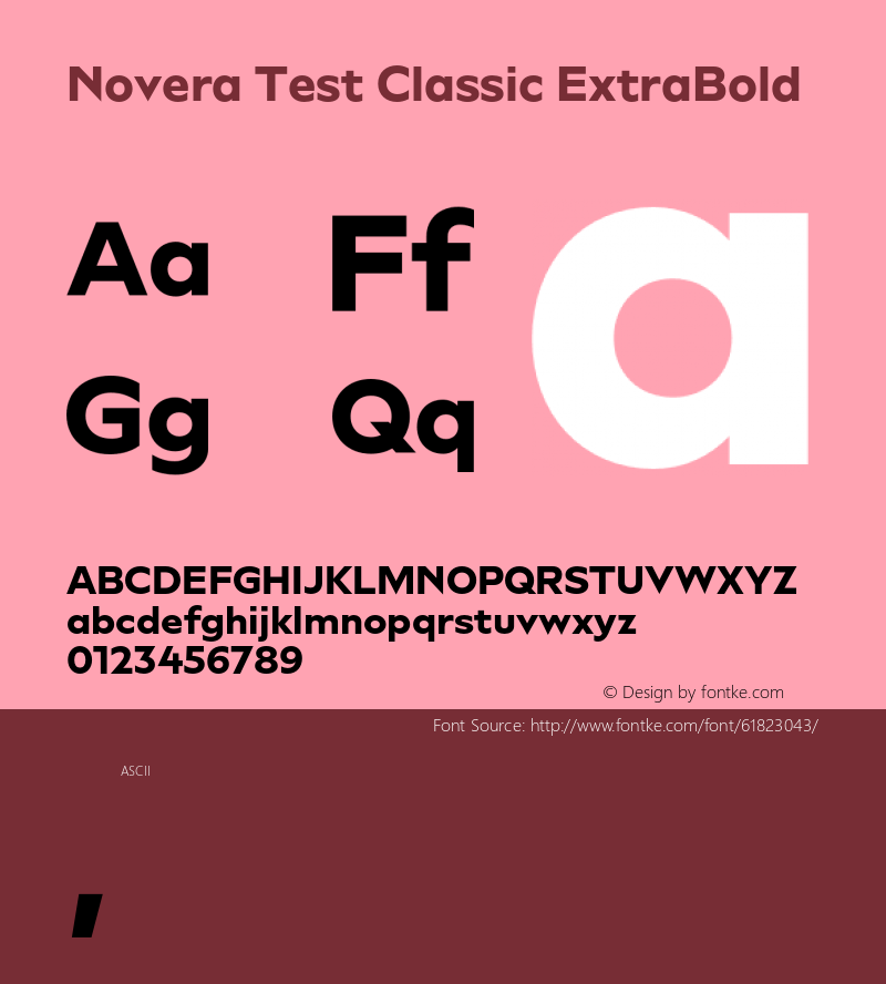 Novera Test Classic ExtraBold Version 1.000;hotconv 1.0.109;makeotfexe 2.5.65596 Font Sample