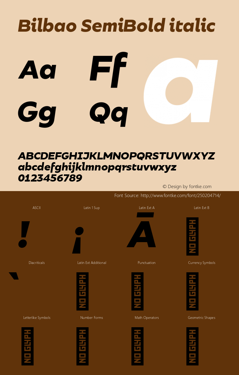 Bilbao SemiBold italic Version 1.000;PS 001.000;hotconv 1.0.88;makeotf.lib2.5.64775图片样张