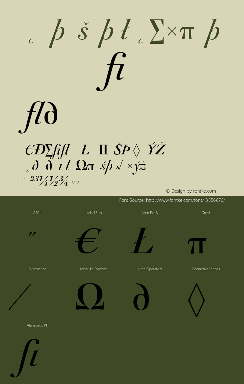 Acanthus ItalicExpert Version 001.000 Font Sample