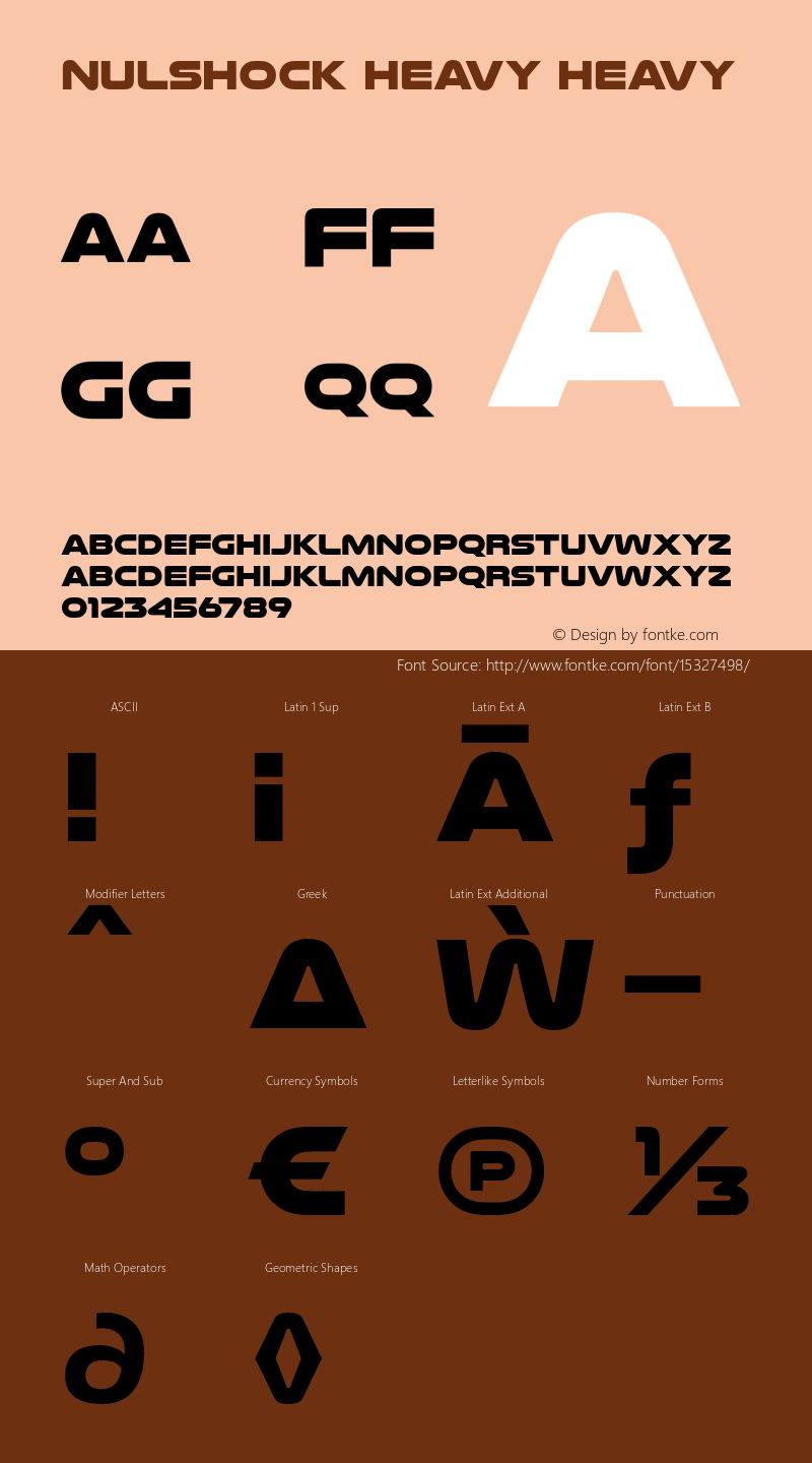 Nulshock Heavy Heavy Version 1.000 Font Sample