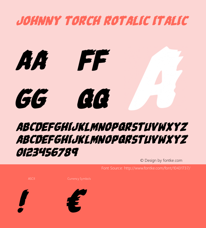 Johnny Torch Rotalic Italic 001.000 Font Sample