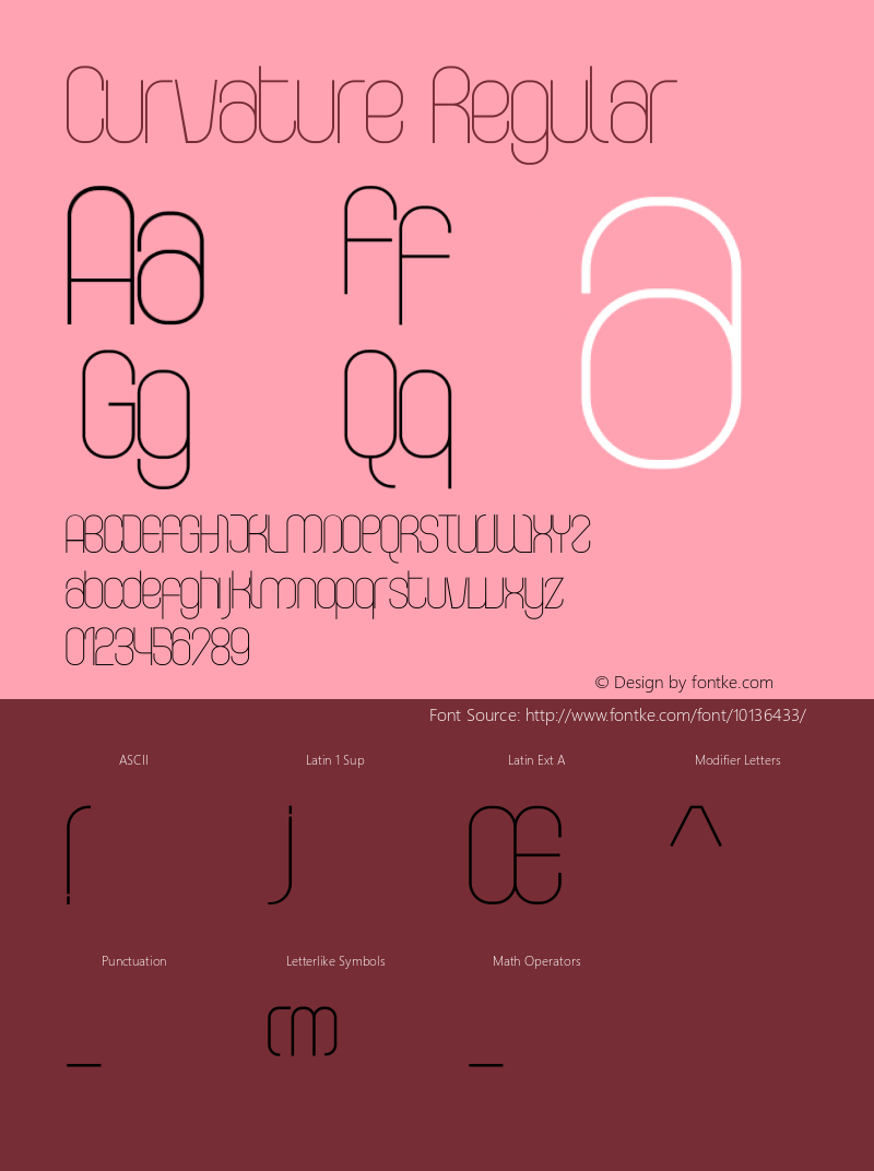 Curvature Regular 001.000 Font Sample