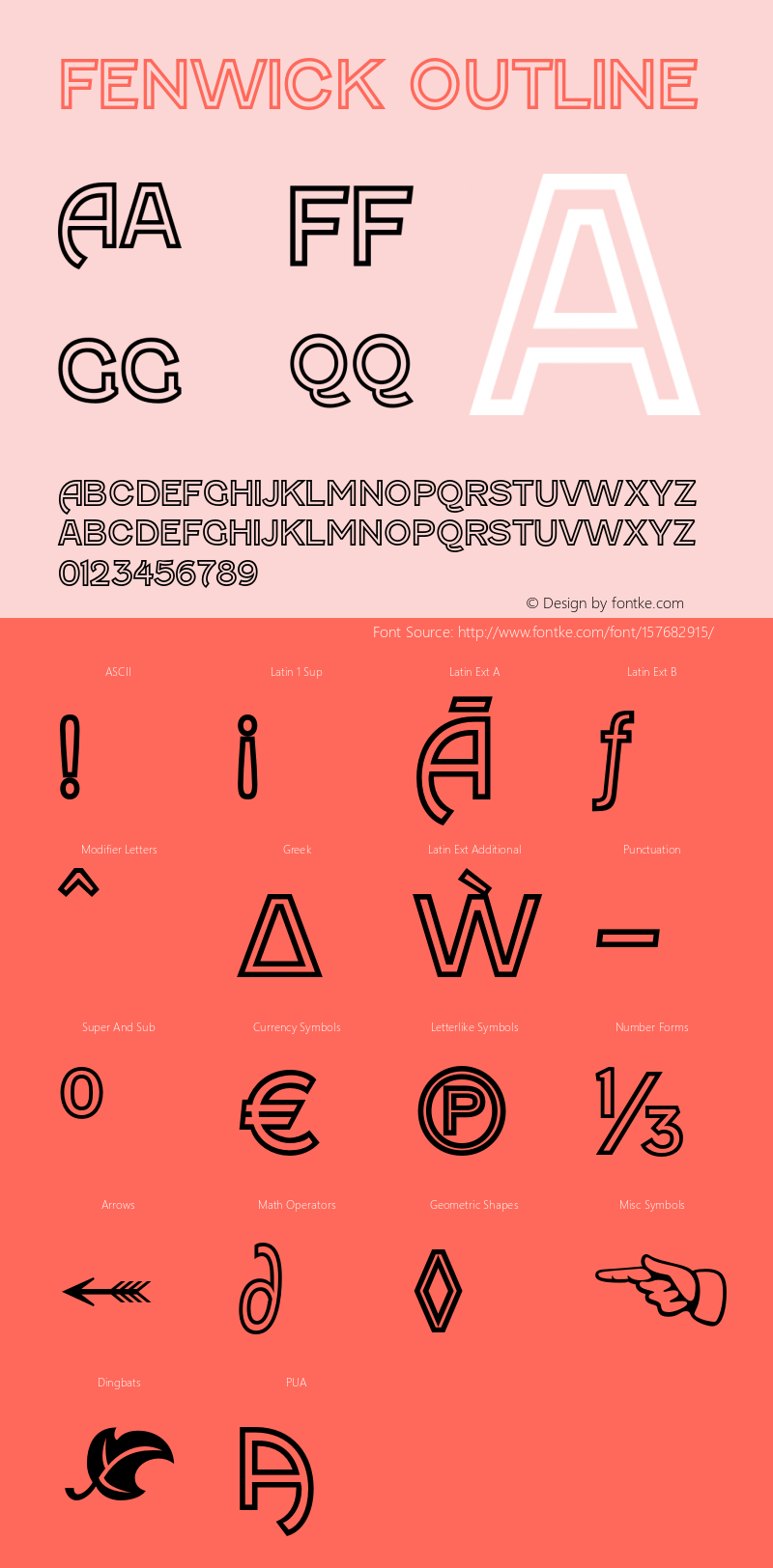 FenwickOutline-Regular Version 4.100 Font Sample