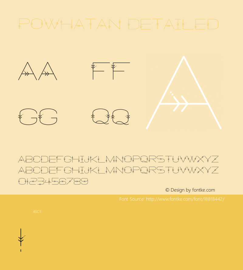 Powhatan Detailed Version 1.004;Fontself Maker 1.0.8 Font Sample