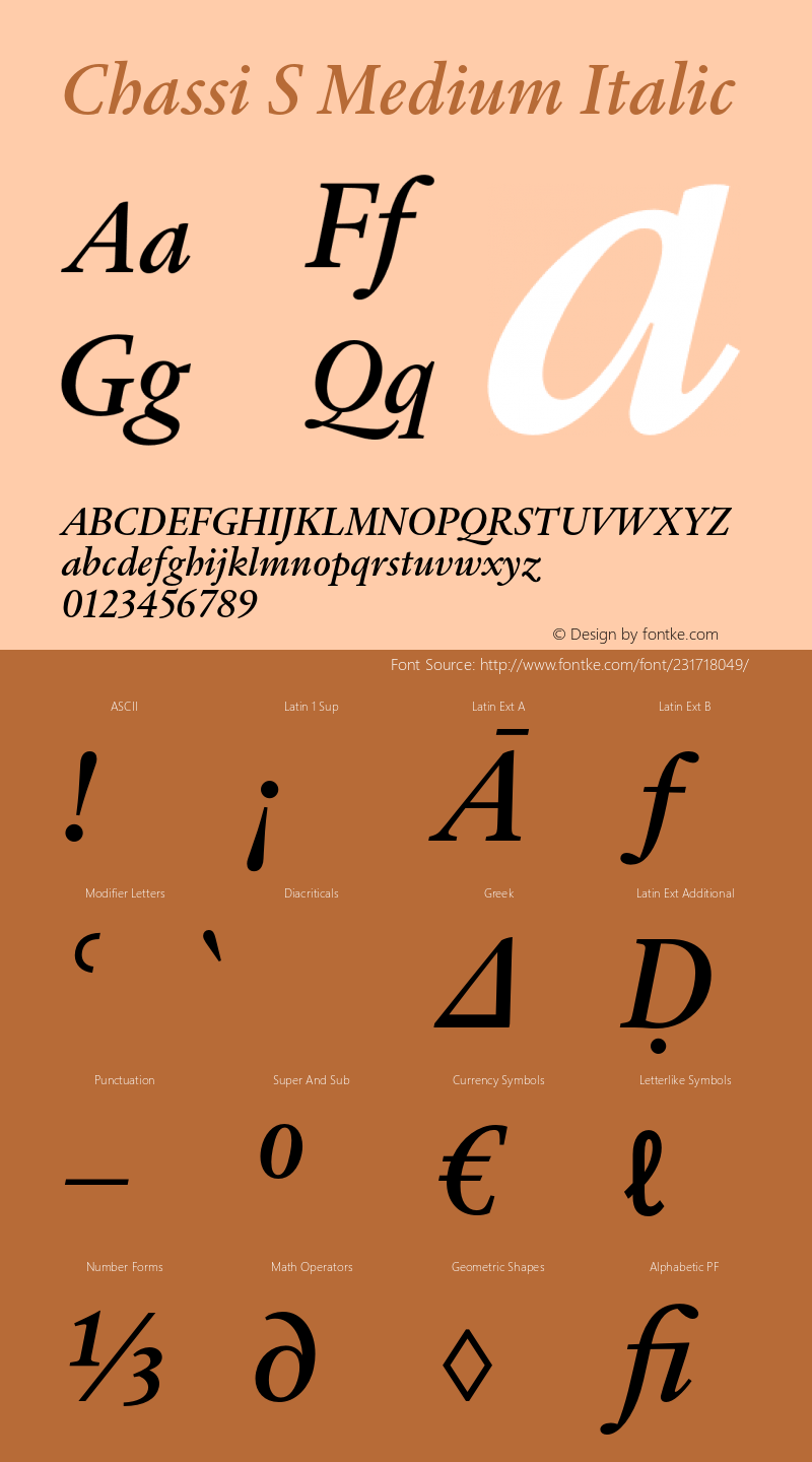 ChassiS-MediumItalic Version 1.002图片样张