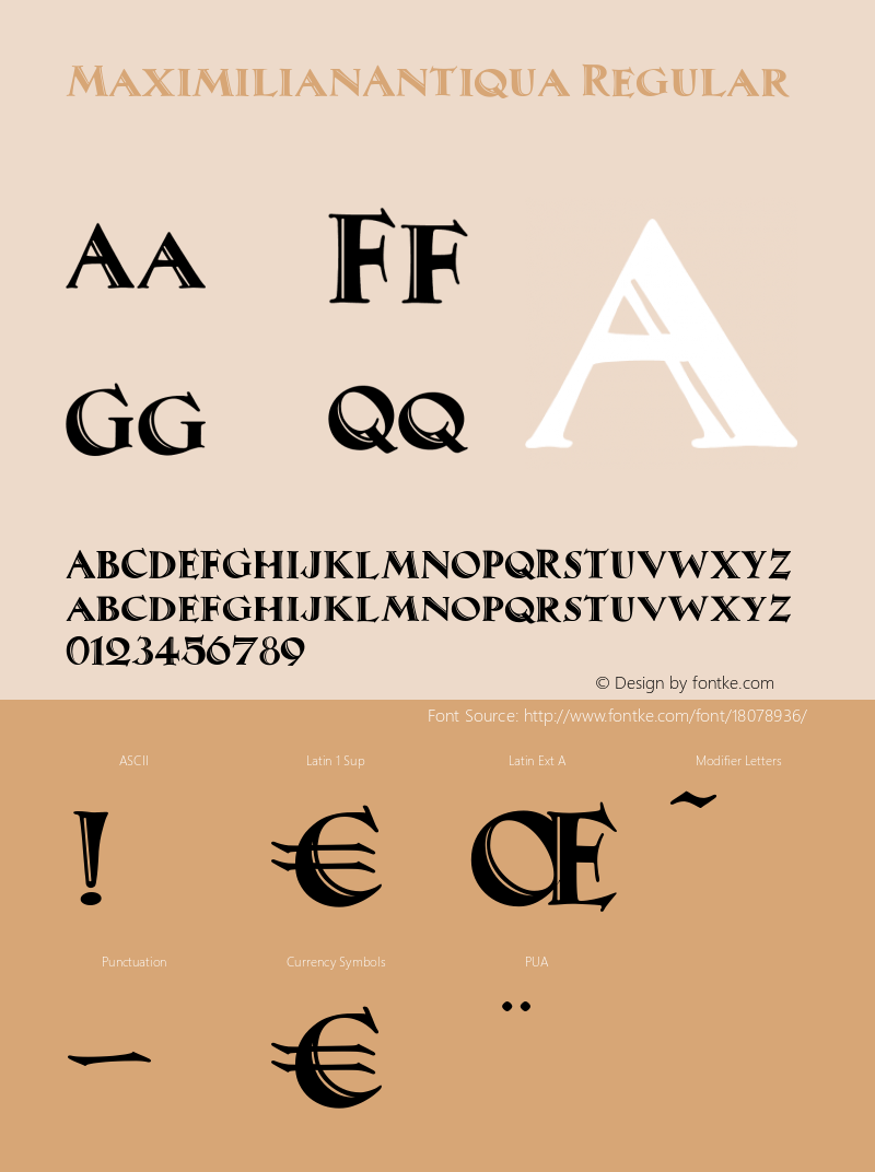 MaximilianAntiqua Regular 1.0 2003-10-21 Font Sample