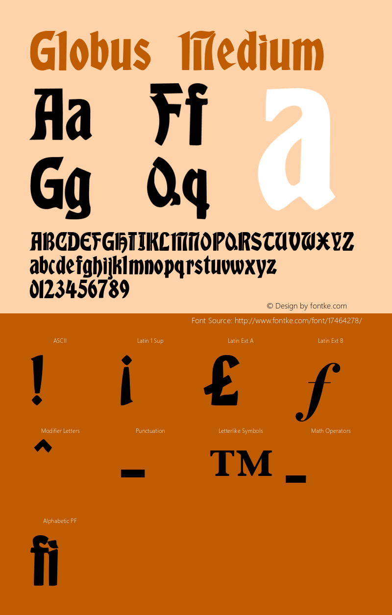 Globus Medium 002.005 Font Sample