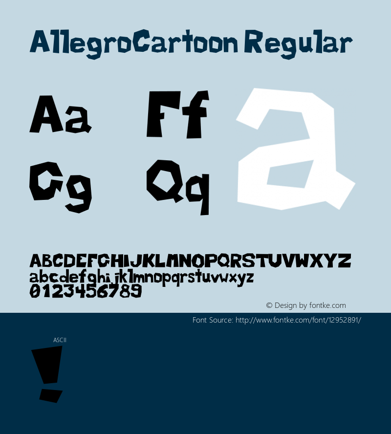 AllegroCartoon Regular Version 0.2 Font Sample