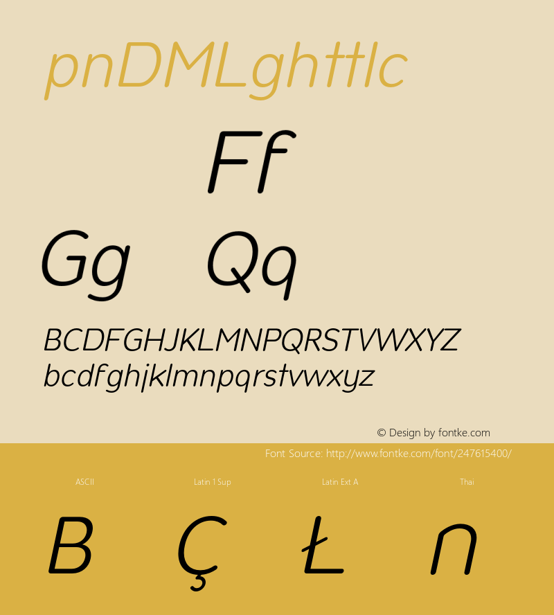 Opun DEMO Light Italic Version 1.04图片样张
