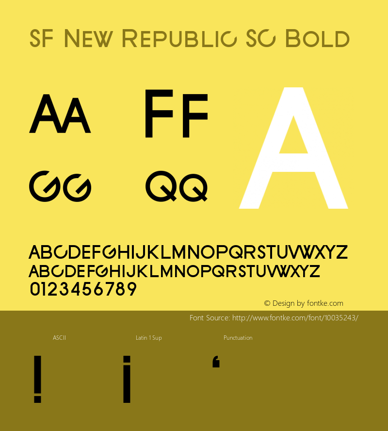 SF New Republic SC Bold 1.0 Font Sample