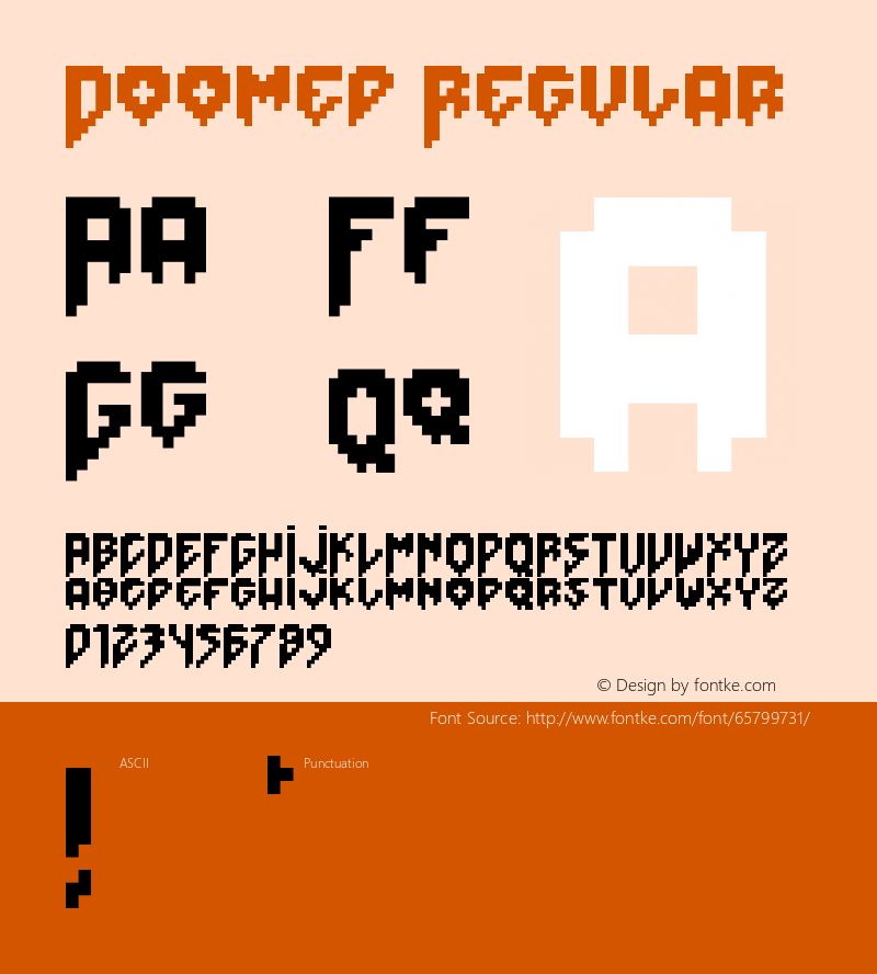 Doomed Regular Version 1.0 Font Sample