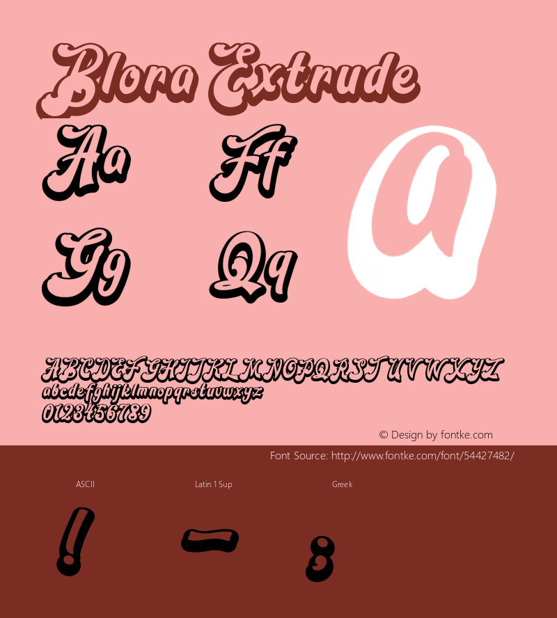 Blora Extrude Version 1.00;January 9, 2020;FontCreator 11.5.0.2430 64-bit Font Sample