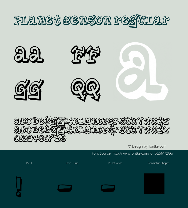 Planet Benson Macromedia Fontographer 4.1 12/1/97 Font Sample